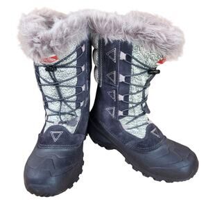 The North Face Women’s 6 Shellista Laceup Novelty II Winter Boots Faux Fur EUC